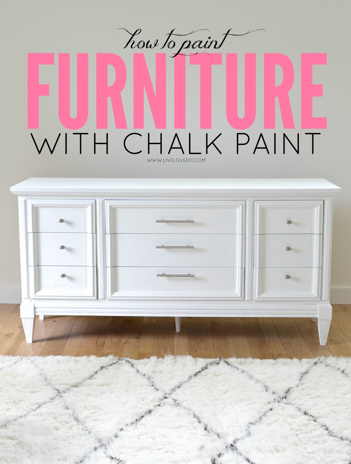 LiveLoveDIY: How To Paint Furniture with Chalk Paint (and how to